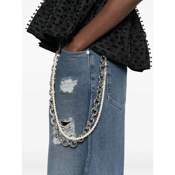 Simone Rocha Blue Denim - Tapered Jeans Women - Picture 5 of 5